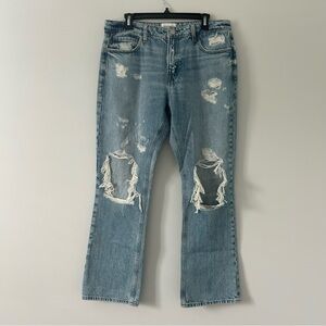 FRAME denim The Low Boot Baines Destruct Denim Jeans 31